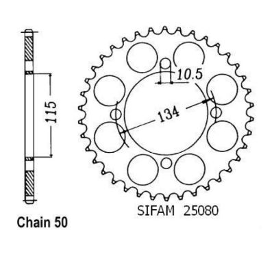 Rozeta pro Cagiva 25080CZ46
